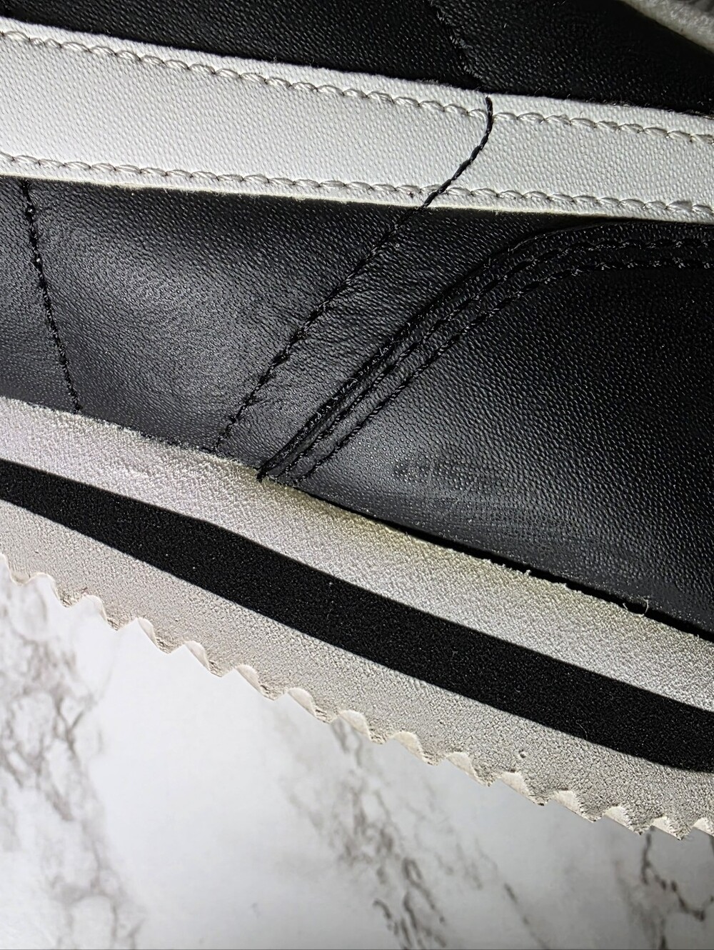 Nike Cortez basic leather black white sz 7.5 - Picture 11 of 12
